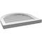 Ekena Millwork Round Top Surface Mount PVC Gable Vent w/ 2"W x 2"P Brickmould Sill Frame, 22"W x 20"H GVPRT22X2003SN - alternate 2